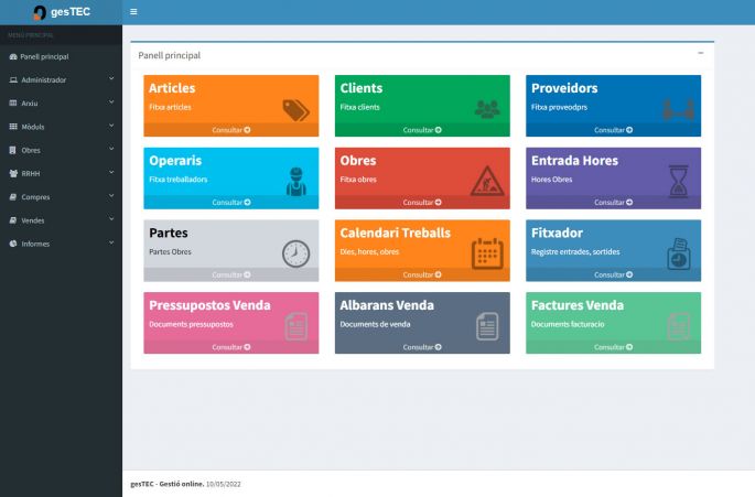 gesTEC, programa gestió CRM 1